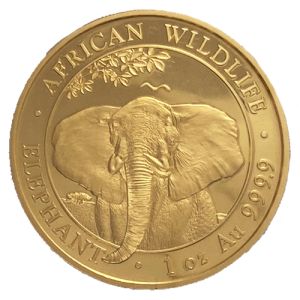 1 oz Gold Somalia Elephant 2021