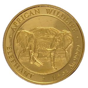 1/4 oz 2020 Gold Somalia Elephant 