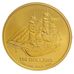 1 oz Gold Cook Islands Bounty Ship 2009 First Edition