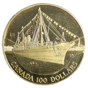 1/4 oz Gold Canada 100 dollar 1991 Empress of India