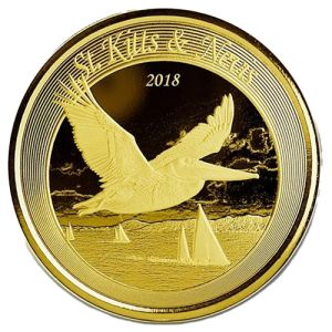 1 oz Gold Caribbean Pelican 2018