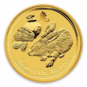 10 oz 2011 Rabbit Gold Coin, Lunar Series II