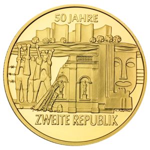 16g gold 50 years of the Second Republic 1995