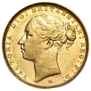 1 Pound Gold Sovereign, Victoria Young