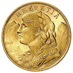 20 Francs Gold Vreneli