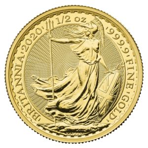 1/2 oz Gold Britannia, various years