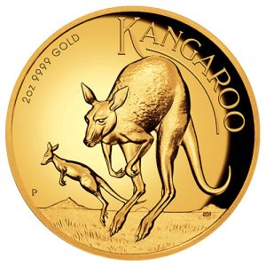 2 oz Gold Kangaroo Nugget, backdated