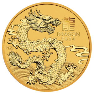 2 oz Gold Coin Dragon 2024, Lunar Series III