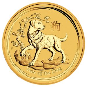 1/20 oz Gold Dog 2018, Lunar Series II of the Perth Mint Australia
