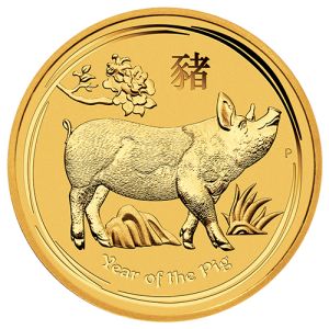 2 oz Gold Coin Pig 2019, Lunar Series II 