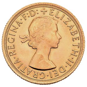 1 Pound Gold Sovereign, Elizabeth II Ribbon