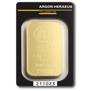 50g Gold Bar Argor Heraeus