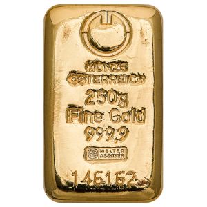 250g Gold Bar Austrian Mint