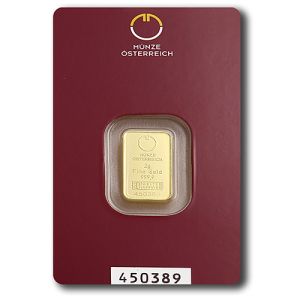 2g Gold Bar Austrian Mint