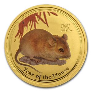 1/2 oz Gold Coin Mouse 2008, Lunar Series II