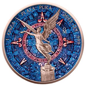 1 oz Silver Libertad 2023 – Aztec Calendar, Art Color Collection