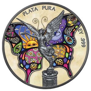 1 oz Silver Libertad 2023 – The Butterfly, Art Color Collection