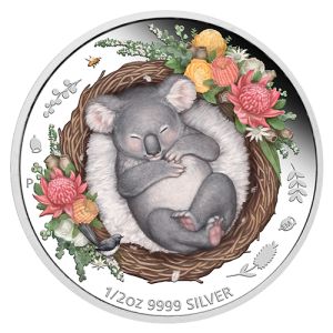 1/2 oz Silver Koala Coloured, Dreaming Down Under Series 2021