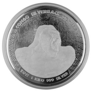 1kg Silver Coin Kongo-Gorilla 2017 
