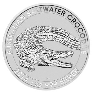 1 oz Silver Saltwater Crocodile 2014