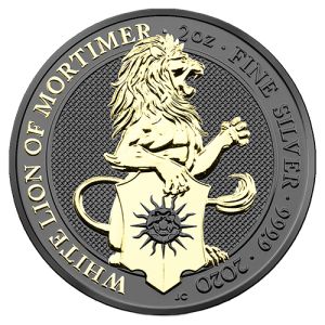 2 oz Silver White Lion of Mortimer 2020, Art Color Collection