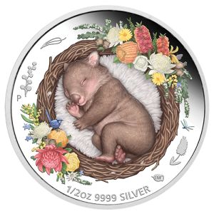 1/2 oz Silver Wombat Colored, Series Dreaming Down Under 2021