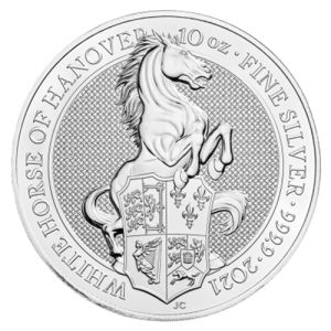 10 oz Silver White Horse of Hanover, Series Queens Beasts 2021