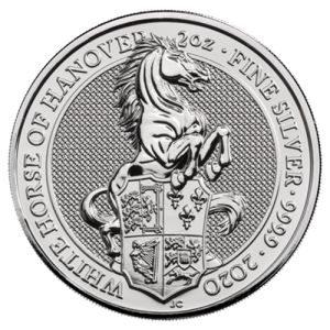 2 oz Silver White Horse of Hanover, Series Queens Beasts 2020
